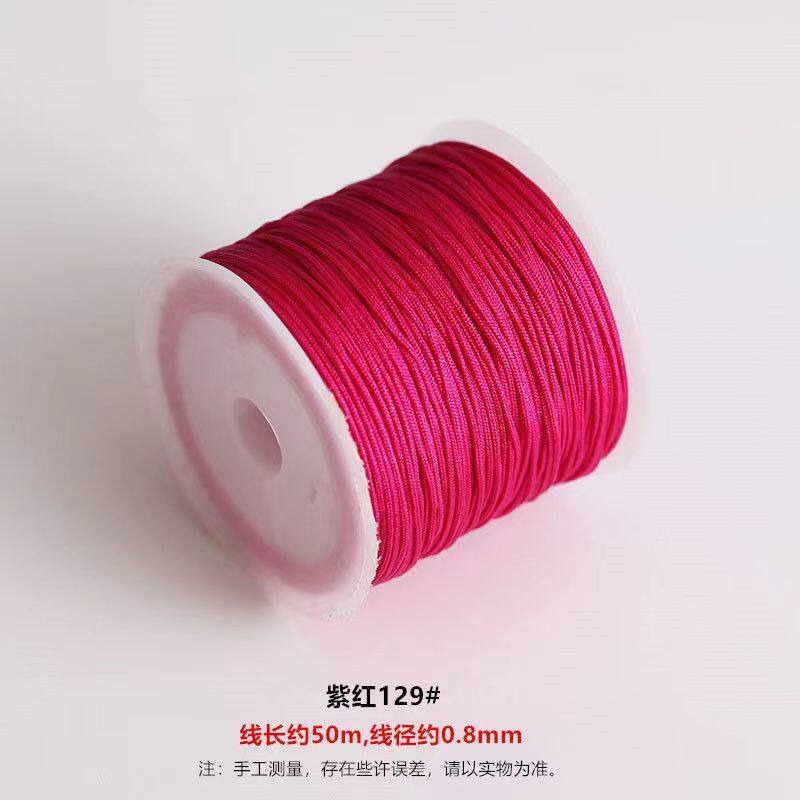 TK12 About 50M Weaving Bracelet and Necklace Making Cord, DIY Braiding String Size 72 Jade Thread, Red String Pendant Cord DIY Craft Supplies