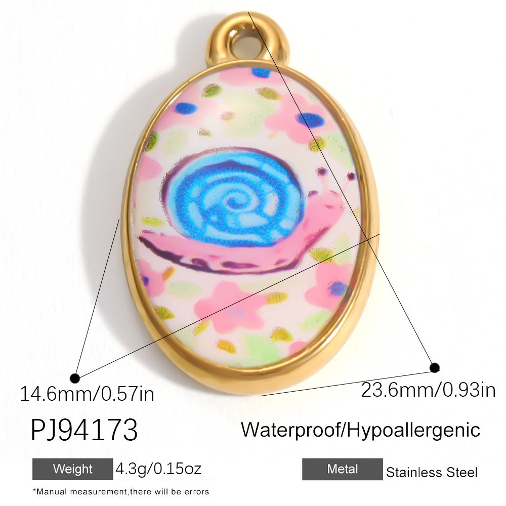 X2292  Stainless Steel Gold Plated Rose Wind Chime Strawberry Sunflower Daisy Cat Pendant, DIY Accessories for Bracelet Necklace Earrings