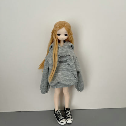 BJD591 30 Days Preorder Suitable for OB22, OB24, BJD, Blythe, Azone Doll | Printed Oversized Hoodie Doll Outfit, Casual Classic Style, Worldwide Shipping, New Arrival, Please Check Bio Before Order