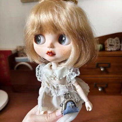 BJD580 30 Days Preorder Suitable for OB22, OB24, Suitable for OB22, OB24, BJD, Blythe, Azone doll | Handmade Faux Suede Vintage BJD Handbag, Custom Available, Original Classic Style, Worldwide Shipping