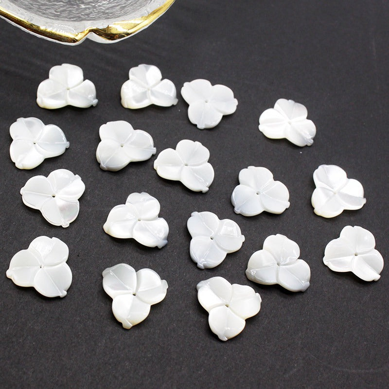 X2426 15/18/20mm mother-of-pearl powder shell five-petal cherry blossom DIY handmade bracelet, necklace, hairpin, hair accessory, clothing accessory, jewelry component material