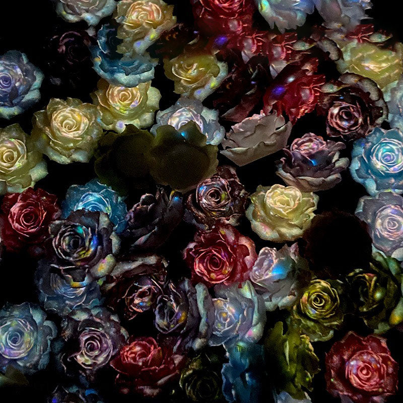 X2645 10Pcs 3D True‑Love Rose Solid Color Resin Soft Rubber Flowers, DIY Craft Materials for Ancient‑Style Hairpin, Hair Clip, Bracelet, Necklace, Earring & Nail Art Accessories