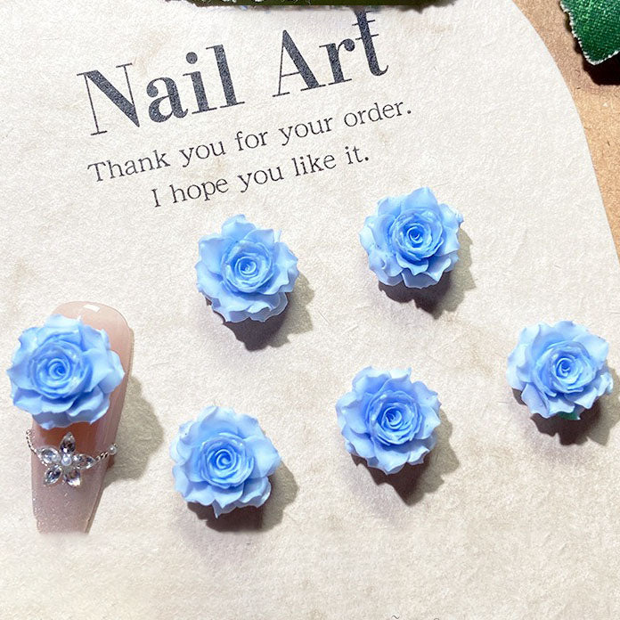 X2645 10Pcs 3D True‑Love Rose Solid Color Resin Soft Rubber Flowers, DIY Craft Materials for Ancient‑Style Hairpin, Hair Clip, Bracelet, Necklace, Earring & Nail Art Accessories
