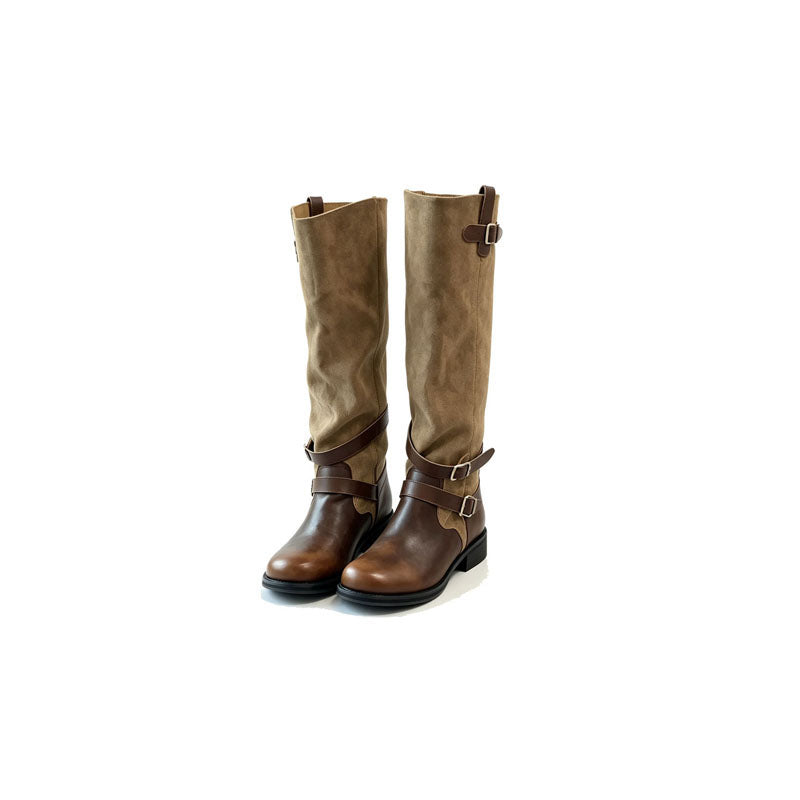 BJD575 30 Days Pre‑order  Handmade Micro Buckle Knee-High Doll Boots, Resin Clay & Fabric Spliced Shoes, Fits OB22 OB24 BJD Blythe Azone Dolls, Removable, Classic Style, Worldwide Shipping, Custom Orders Available