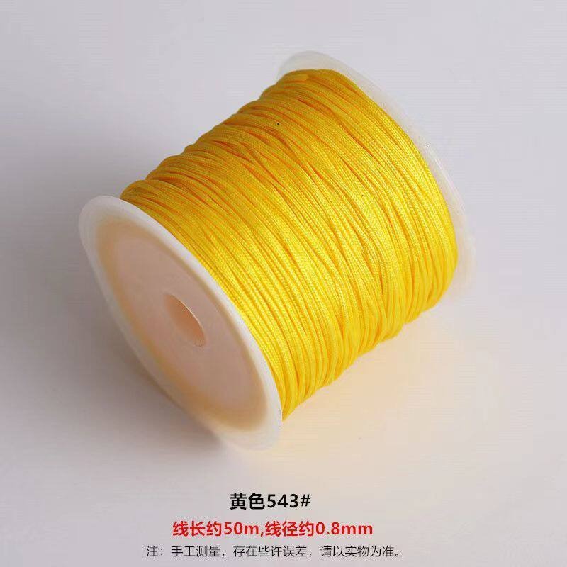 TK12 About 50M Weaving Bracelet and Necklace Making Cord, DIY Braiding String Size 72 Jade Thread, Red String Pendant Cord DIY Craft Supplies
