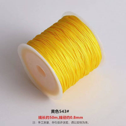 TK12 About 50M Weaving Bracelet and Necklace Making Cord, DIY Braiding String Size 72 Jade Thread, Red String Pendant Cord DIY Craft Supplies