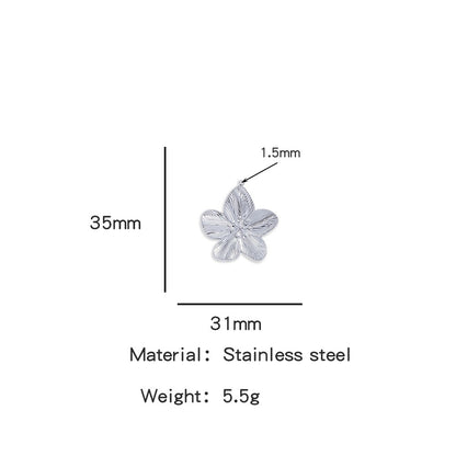 X2011  Stainless Steel Sun &amp; Flower Charms, Gold/Silver Plated Pendants for DIY Jewelry Making