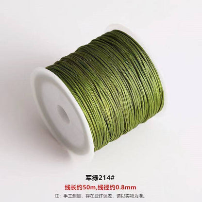 TK12 About 50M Weaving Bracelet and Necklace Making Cord, DIY Braiding String Size 72 Jade Thread, Red String Pendant Cord DIY Craft Supplies
