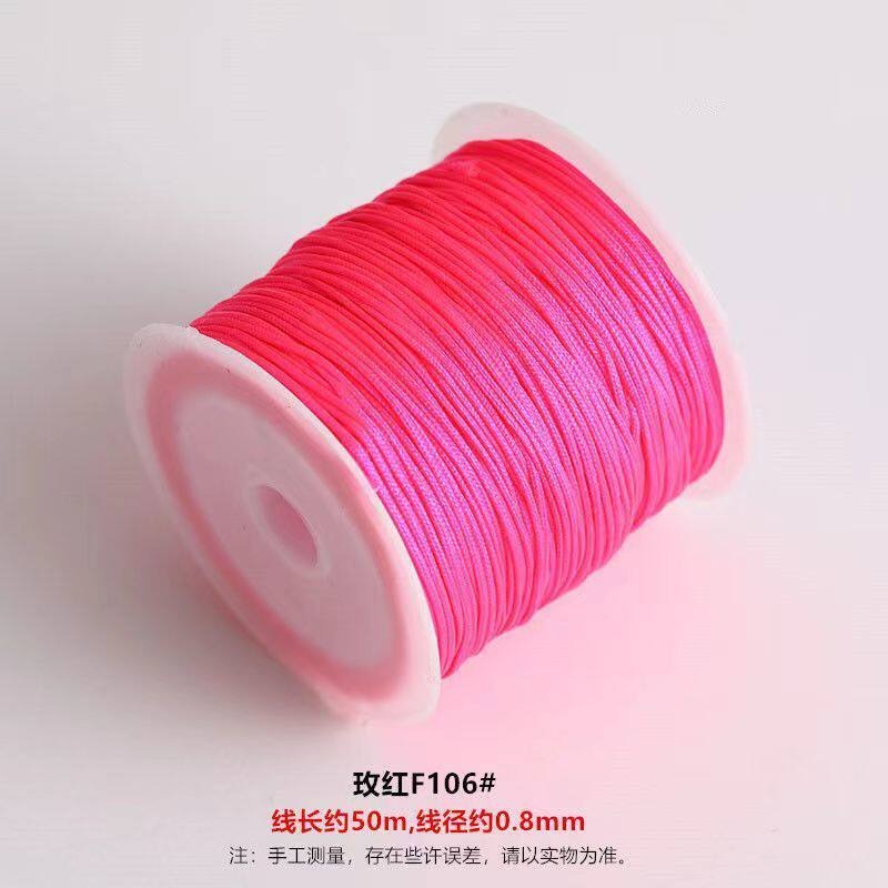 TK12 About 50M Weaving Bracelet and Necklace Making Cord, DIY Braiding String Size 72 Jade Thread, Red String Pendant Cord DIY Craft Supplies