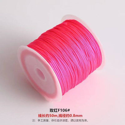 TK12 About 50M Weaving Bracelet and Necklace Making Cord, DIY Braiding String Size 72 Jade Thread, Red String Pendant Cord DIY Craft Supplies
