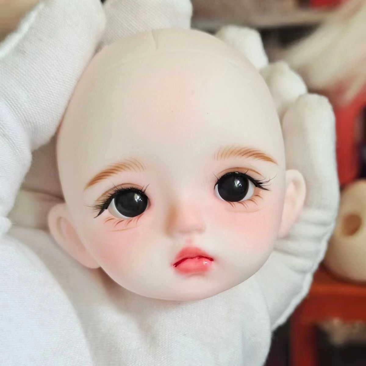 BJD611 20 Days Pre‑order  Suitable for supermodel body is an MJD Doll | 1/6 Hand Painted Makeup Doll Head, Vinyl Realistic Finished Head, Openable Cap with 10mm Eyes for MJD, In Stock, Worldwide Shipping