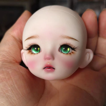 BJD611 20 Days Pre‑order  Suitable for supermodel body is an MJD Doll | 1/6 Hand Painted Makeup Doll Head, Vinyl Realistic Finished Head, Openable Cap with 10mm Eyes for MJD, In Stock, Worldwide Shipping