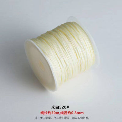 TK12 About 50M Weaving Bracelet and Necklace Making Cord, DIY Braiding String Size 72 Jade Thread, Red String Pendant Cord DIY Craft Supplies