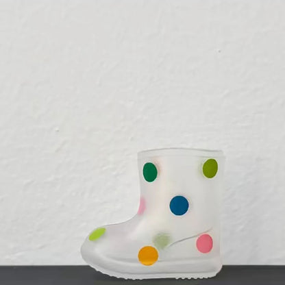 BJD478 [PRE‑ORDER 30 Working Days] Clear Color Polka‑Dot Rain Boots for OB22 OB24 BJD Blythe Doll, Original Design Customizable Doll Footwear