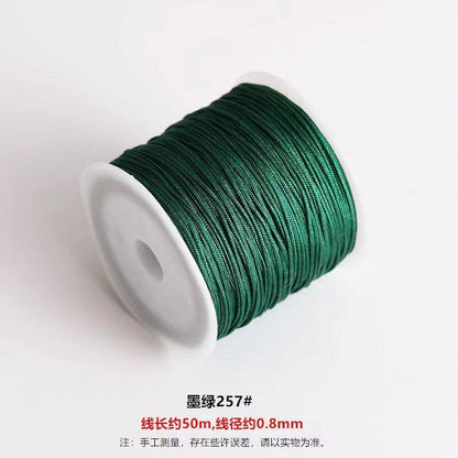 TK12 About 50M Weaving Bracelet and Necklace Making Cord, DIY Braiding String Size 72 Jade Thread, Red String Pendant Cord DIY Craft Supplies