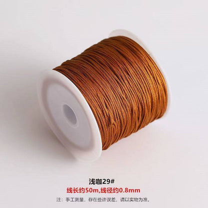 TK12 About 50M Weaving Bracelet and Necklace Making Cord, DIY Braiding String Size 72 Jade Thread, Red String Pendant Cord DIY Craft Supplies
