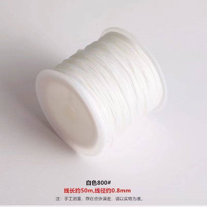 TK12 About 50M Weaving Bracelet and Necklace Making Cord, DIY Braiding String Size 72 Jade Thread, Red String Pendant Cord DIY Craft Supplies
