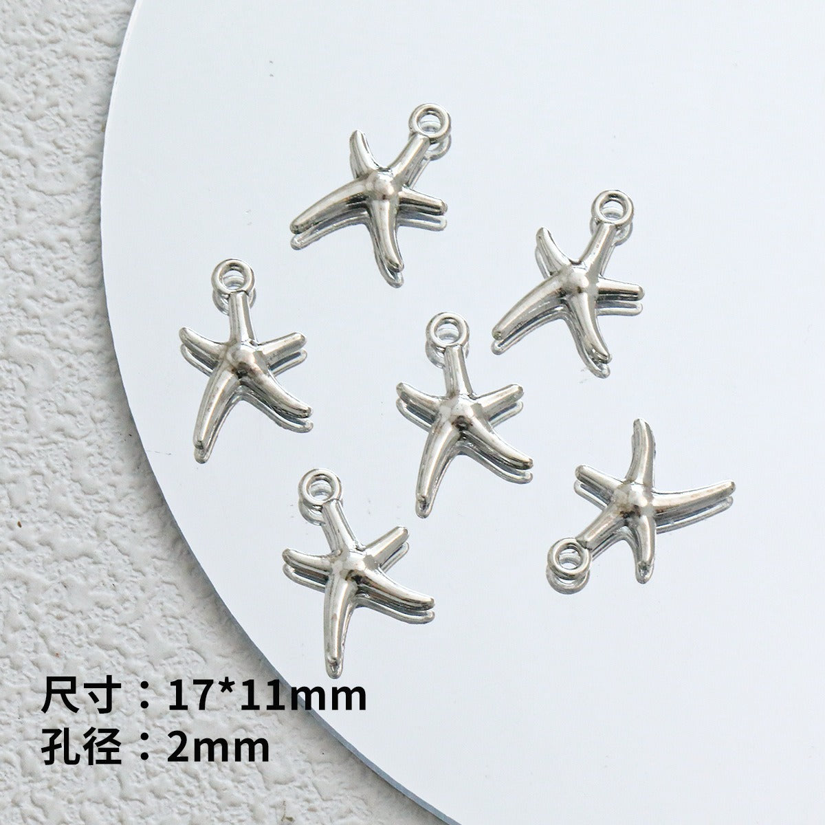 TK103 2Pcs Zinc Alloy Silver Plated Star Letter Heart Key Pendants DIY Handmade Phone Chain Bracelet Accessories