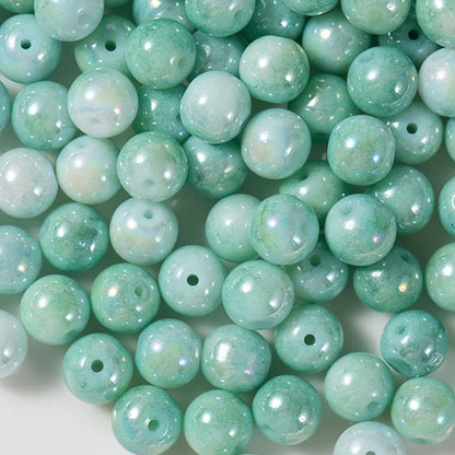 X2417 20Pcs Dragon Pattern Ice Cream Cracked Glass Beads 6/8/10mm Round Spacer Beads DIY Jewelry Making Charms