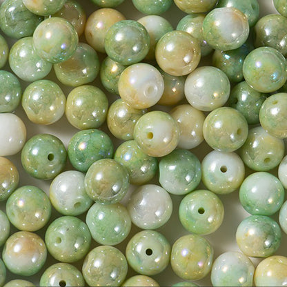 X2417 20Pcs Dragon Pattern Ice Cream Cracked Glass Beads 6/8/10mm Round Spacer Beads DIY Jewelry Making Charms