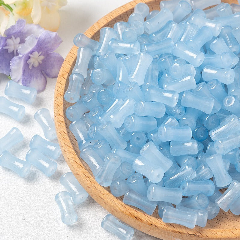 TK188 20Pcs Blue Tone Round Glass Beads(6/7/8/10mm Light Dark Blue), Aesthetic Loose Beads for DIY Bracelets Necklaces Earrings Handmade Jewelry Craft Supplies | 1 Listing Contains 20 Beads, Photos Are For Display Only