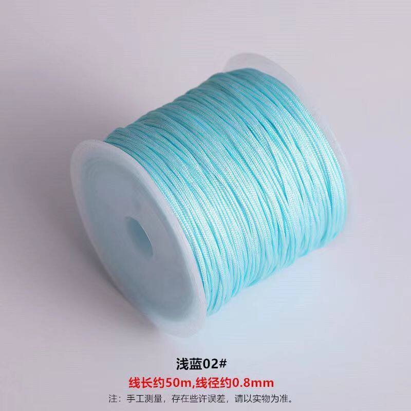 TK12 About 50M Weaving Bracelet and Necklace Making Cord, DIY Braiding String Size 72 Jade Thread, Red String Pendant Cord DIY Craft Supplies