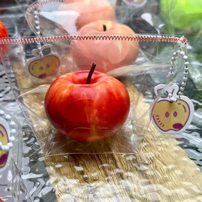 BJD472 30 Days Pre-order The weight is approximately 50 grams. Cute Mini Apple Squishy Fidget Toy, Amazing Soft Hand Feel, Stress Relief & Healing, Miniature Clay Food Dollhouse Decor