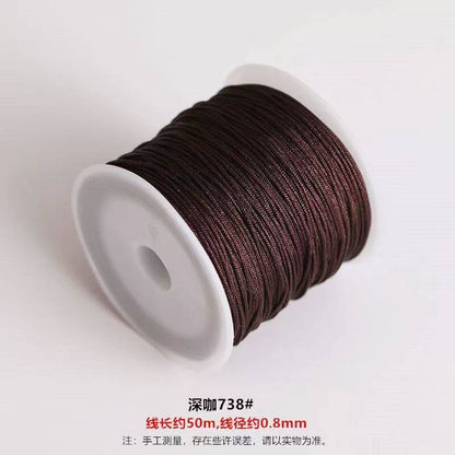 TK12 About 50M Weaving Bracelet and Necklace Making Cord, DIY Braiding String Size 72 Jade Thread, Red String Pendant Cord DIY Craft Supplies