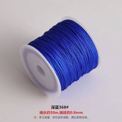 TK12 About 50M Weaving Bracelet and Necklace Making Cord, DIY Braiding String Size 72 Jade Thread, Red String Pendant Cord DIY Craft Supplies