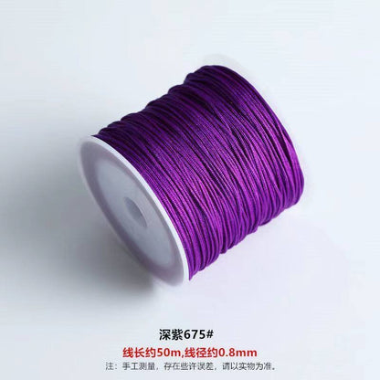 TK12 About 50M Weaving Bracelet and Necklace Making Cord, DIY Braiding String Size 72 Jade Thread, Red String Pendant Cord DIY Craft Supplies