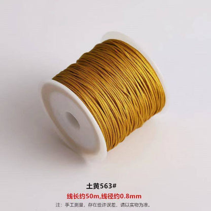 TK12 About 50M Weaving Bracelet and Necklace Making Cord, DIY Braiding String Size 72 Jade Thread, Red String Pendant Cord DIY Craft Supplies