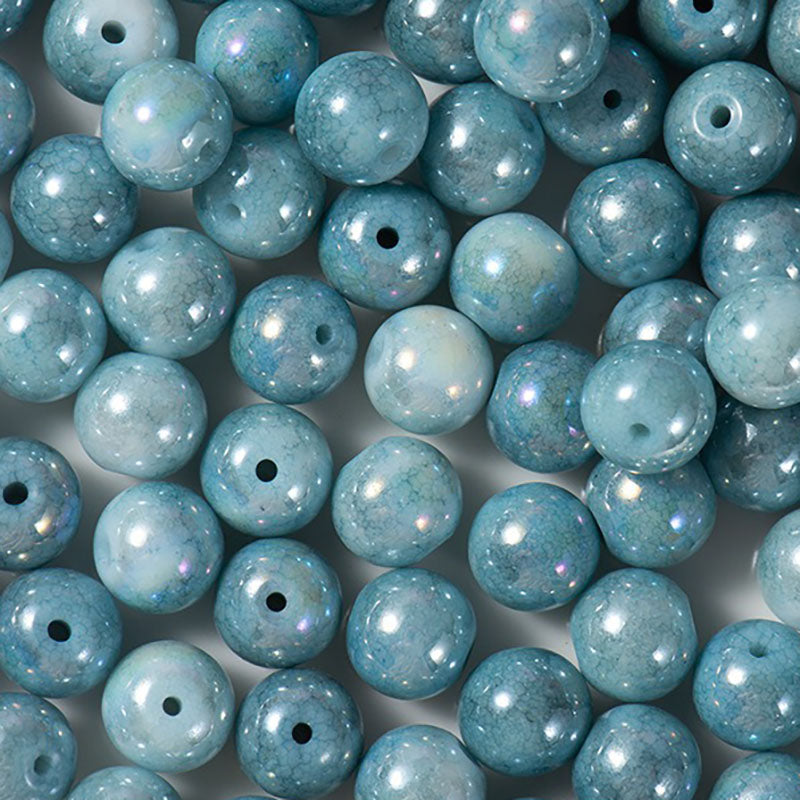X2417 20Pcs Dragon Pattern Ice Cream Cracked Glass Beads 6/8/10mm Round Spacer Beads DIY Jewelry Making Charms