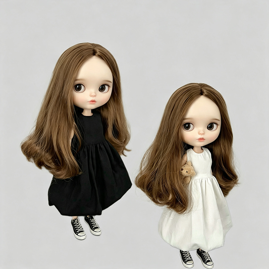 TKA11 30 Days Pre-order Handmade Doll Clothes Sleeveless Bubble Long Dresses, Fit for Blythe, OB24, Azone, 1/6 BJD PP Body, Custom Order Available