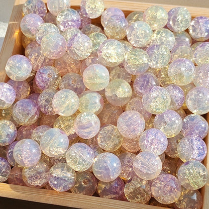 TK1 10pcs 10mm Jade Fragrance Chinese-style gold-embossed glass bead string, handmade DIY accessory material diyworldkit1