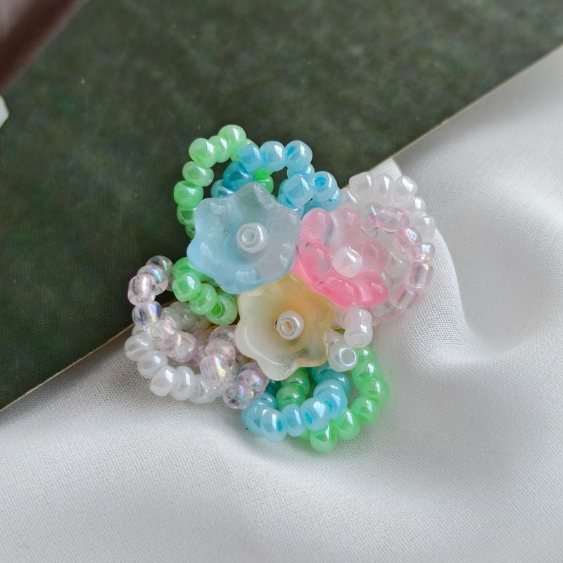 SP238 Handmade Woven Miyuki Bead Hydrangea Flower Charms, DIY Jewelry Making Supplies for Bracelets, Earrings, Necklaces & Hair Accessories