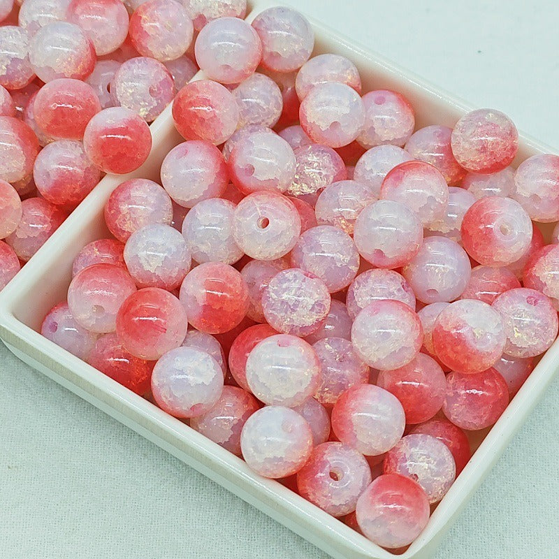 TK1 10pcs 10mm Jade Fragrance Chinese-style gold-embossed glass bead string, handmade DIY accessory material diyworldkit1