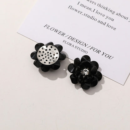 X2323 Double Layer Shiny Rhinestone Flower Charms Multi Color DIY Base for Earrings Rings Brooch Craft Supplies Bulk Wholesale