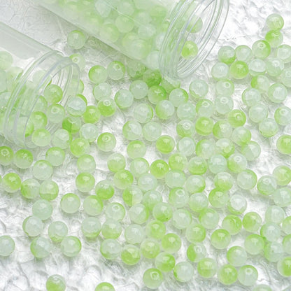 TK1 10pcs 10mm Jade Fragrance Chinese-style gold-embossed glass bead string, handmade DIY accessory material diyworldkit1