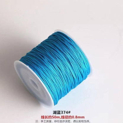 TK12 About 50M Weaving Bracelet and Necklace Making Cord, DIY Braiding String Size 72 Jade Thread, Red String Pendant Cord DIY Craft Supplies