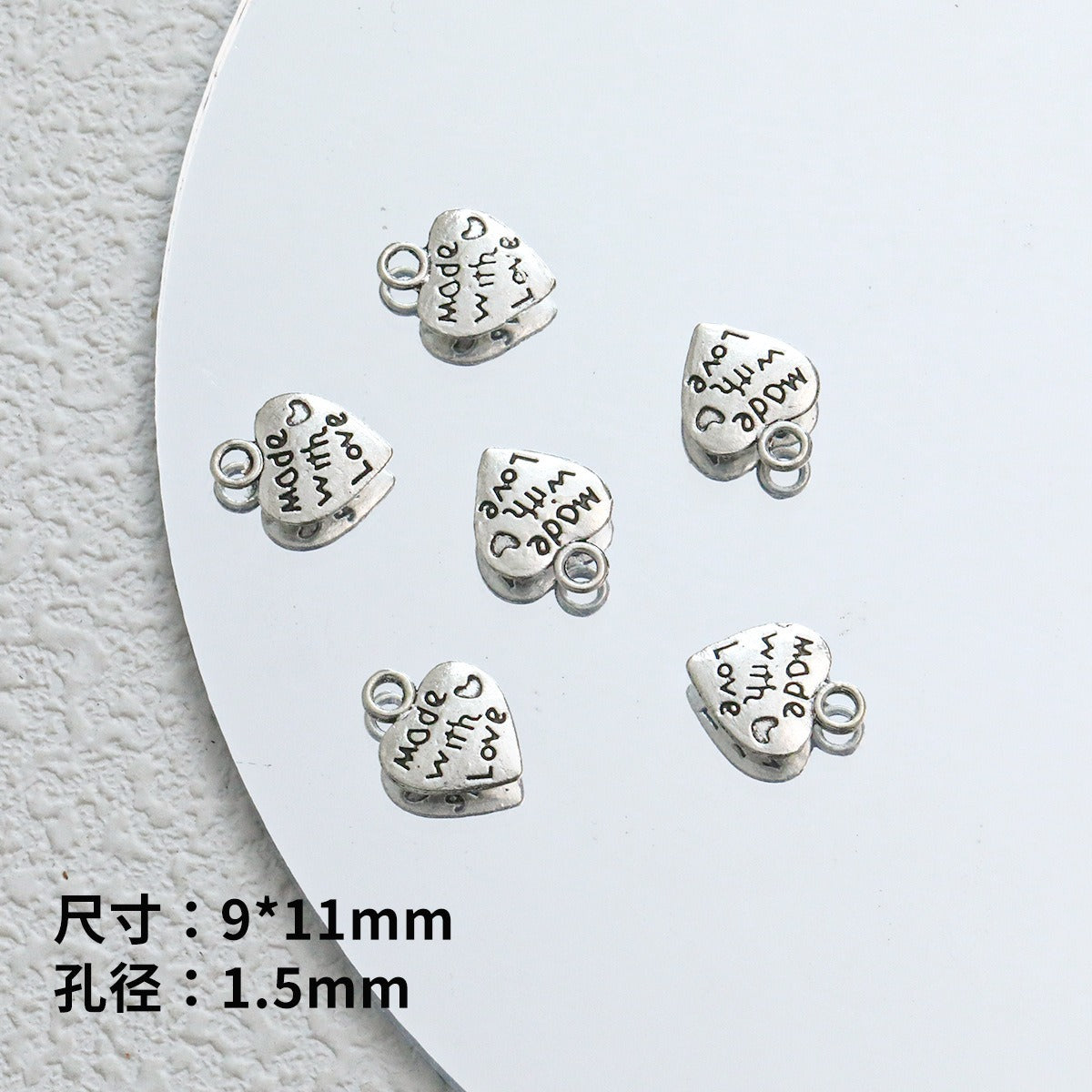 TK103 2Pcs Zinc Alloy Silver Plated Star Letter Heart Key Pendants DIY Handmade Phone Chain Bracelet Accessories