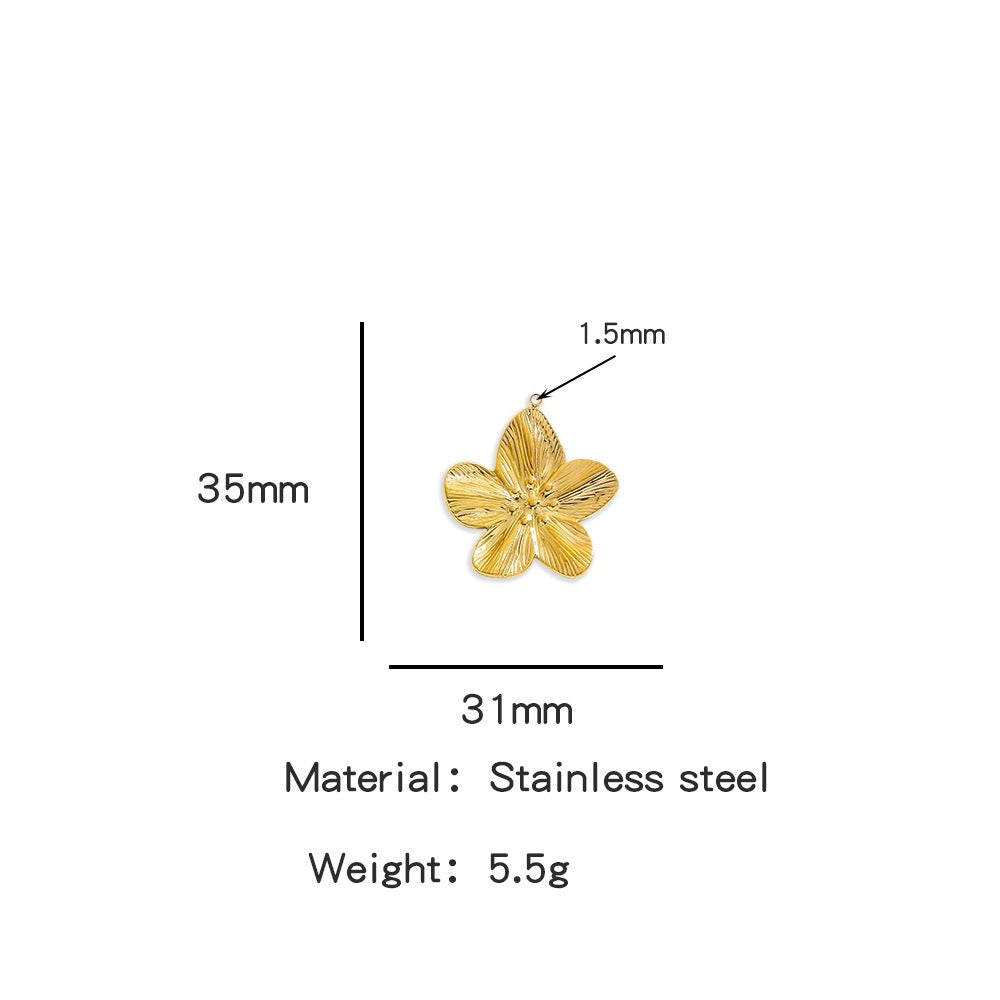 X2011  Stainless Steel Sun &amp; Flower Charms, Gold/Silver Plated Pendants for DIY Jewelry Making