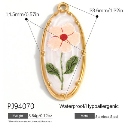 X2292  Stainless Steel Gold Plated Rose Wind Chime Strawberry Sunflower Daisy Cat Pendant, DIY Accessories for Bracelet Necklace Earrings