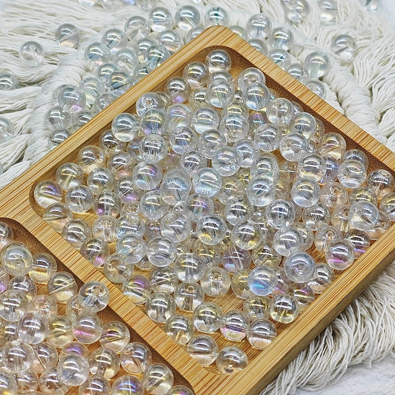 TK1 10pcs 10mm Jade Fragrance Chinese-style gold-embossed glass bead string, handmade DIY accessory material diyworldkit1