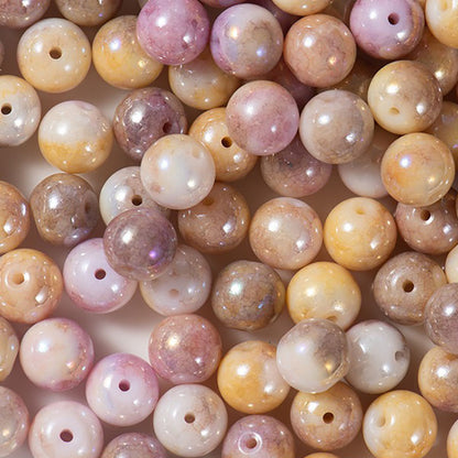 X2417 20Pcs Dragon Pattern Ice Cream Cracked Glass Beads 6/8/10mm Round Spacer Beads DIY Jewelry Making Charms