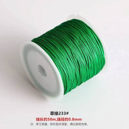TK12 About 50M Weaving Bracelet and Necklace Making Cord, DIY Braiding String Size 72 Jade Thread, Red String Pendant Cord DIY Craft Supplies