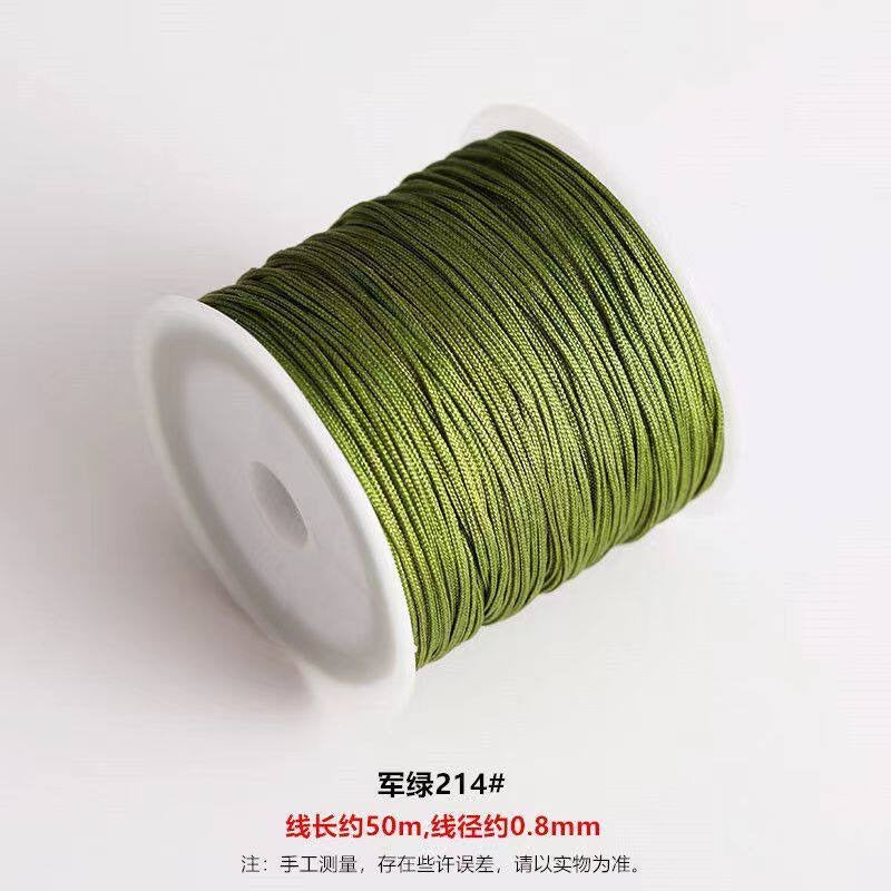 TK12 About 50M Weaving Bracelet and Necklace Making Cord, DIY Braiding String Size 72 Jade Thread, Red String Pendant Cord DIY Craft Supplies