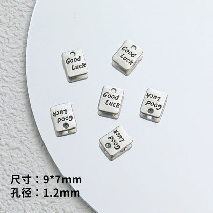 TK103 2Pcs Zinc Alloy Silver Plated Star Letter Heart Key Pendants DIY Handmade Phone Chain Bracelet Accessories