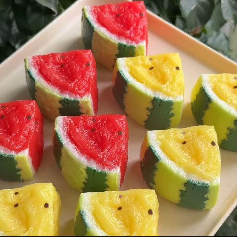 BJD477 30 Days Pre-order food‑grade silicone Super squishy watermelon miniature clay food toy! So satisfying & stress‑relieving fidget toy
