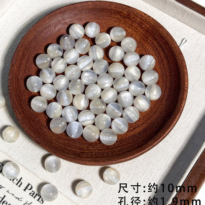 TK18 10Pcs 10mm Cat Eye Gradient Multicolor Round Acrylic Beads, DIY Handmade Bracelet Necklace Jewelry Making Accessories