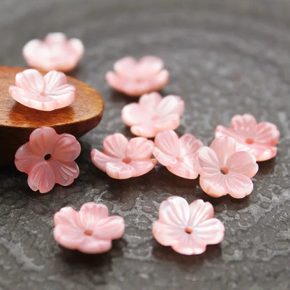 X2428 12mm Pure Natural Shell Five-Petal Bowl Flower Mother-of-Pearl Shell Petal DIY Hand Chain Necklace Ancient Style Earrings Brooch Materials Set Accessories